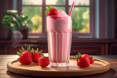 Çilekli Milkshake